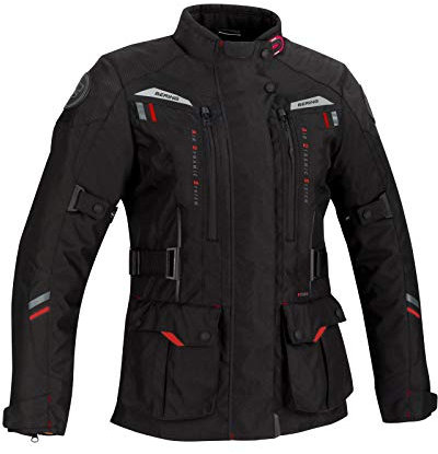Bering Motorradjacke Lady Darko = 42, Schwarz, Größe T3