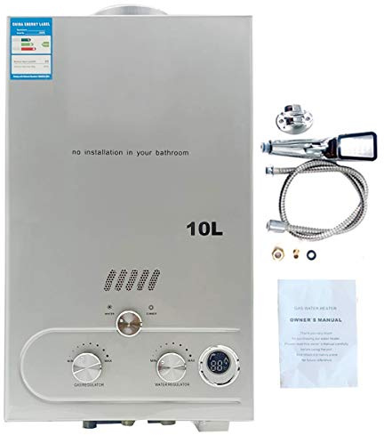 Cozyel 10 L LPG Chauffe-eau automatique à gaz liquéfié 20 kW LCD numérique Chauffe-eau instantané Propane Gas Hot Water Heater