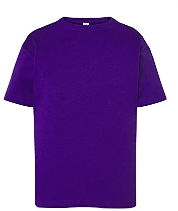 Maglietta T-Shirt Bimbo Bimba - 100% Cotone - 150 Grammi - TSRK 150 (Viola, 3-4 Anni)