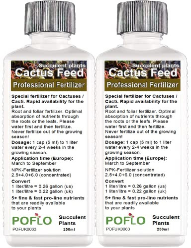 POFLO Cactus Feed - Succulent Plant Liquid Fertilizer (500ml)