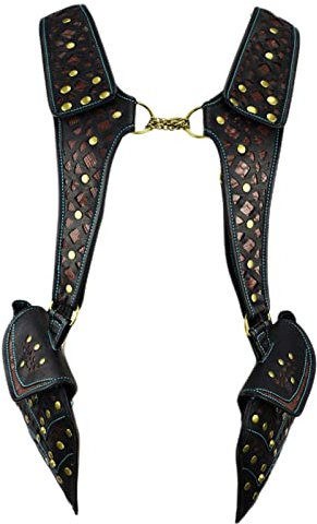 Dajingkj Personalisierter Steampunk-Rucksack für Damen, Gothic-Retro-Westentasche, Motorrad, Hüfttasche, Schultertasche, Handyhalter, Fhg301bk, One size