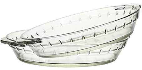 YARNOW 2pièces Plaque De Cuisson pour Micro-Ondes Verre Résistant Chaleur Plateau De Cuisson pour Micro-Ondes