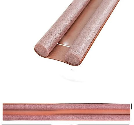 Coupe-Froid sous Les Portes Coupe-Froid Porte Maison Sécheuse en Mousse Bas de Porte Bouchon de Porte Balayage de Porte Bloqueur de Courants d'air Isolateur-Marron