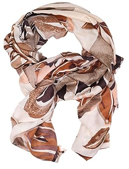 QUEEN HELENA Dam Casual Mönster Rund Hals Varm Vinterhalsduk SC22-1, SC22-1 Beige, one size