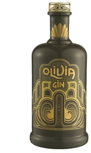 Gin - Olivia Lago di Garda – Premium 700ml da Distillazione Foglie e Corteccia di Olivo e Polpa di Olive – 42% Vol – Made in Italy – Prodotto Artigianale – Gin Tonic