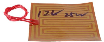 MiOYOOW Polyimid Heizfolie,Robust 100x100mm Polyimid Flexible Adhesive Heater 12V 25W PI Polyimide Heating Film Temperature Sensor f?r die Heizung