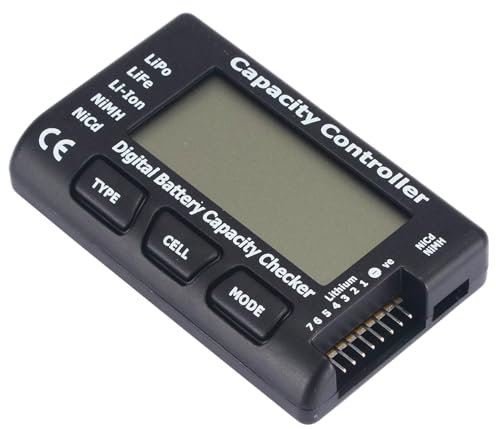 GTIWUNG RC Cell Meter-7 Digital Capacity Checker Controller Tester, Little Tester, Battery Meter, Intelligent Cell Meter, Battery Balancer for LiPo/Life/Li-ion/NiCd/NiMH Battery Packs