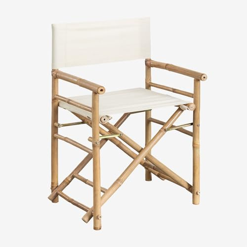 SKLUM Klappbarer Regiestuhl aus Bambus für Garden Woody Weiss