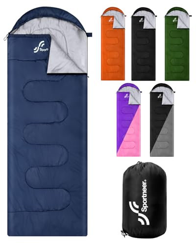 Sacco a pelo per esterni, sportivo, leggero, portatile, caldo, per campeggio, viaggi e attività all'aperto, 220 x 75 cm