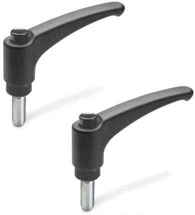 Ganter Normelemente | 2 Stück Klemmhebel Kunststoff, Schraube Stahl | GN 603-78-M8-30-DSG | Gewinde M8x30