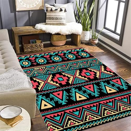 RUGMRZ Niedriger Fleece-Teppich Wohnzimmerteppich Modern Rechteckiger Blauer Esszimmerteppich, Schmutzabweisender Schlafzimmerteppich Schlafzimmer 80X160Cm 2Ft 7.5''X5Ft 3''