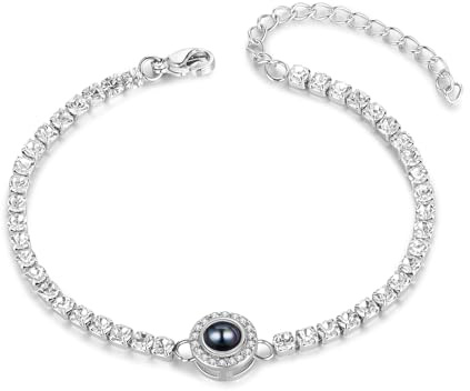 Presentimental Pulsera con Foto Personalizada Pulsera de Proyección para Mujer Regalo para el Día de la Madre, Navidad, Cumpleaños