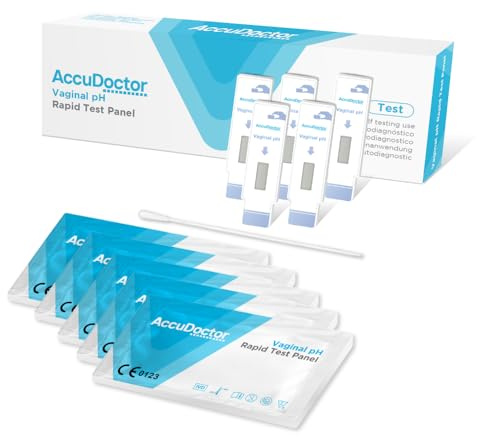5 AccuDoctor pH Vaginale – 5 Strisce Monouso Confezionate Singolarmente, Controllo Vaginose e Infezioni, Stick per Vaginosi Batterica Tampone Vaginale