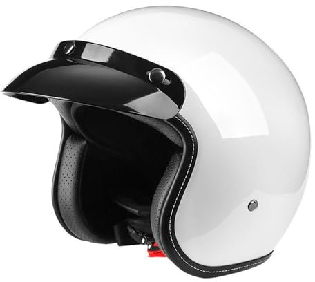 GKCEGHKS Casco A Scodella Scooter Motorino Mezzo Casco Scooter Crociera Bicicletta Mezzo Elmetto Moto retrò retrò Casco Scodella Portatile Mezzi Caschi Jet ECE Omologato Cromwell Caschi