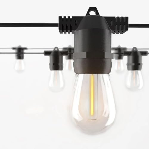 Knayle & Tucker Solar String Lights, 15 Bulb Sockets (15m 48ft) USB Rechargable, Ground and Wall Attachable + Spare Bulb