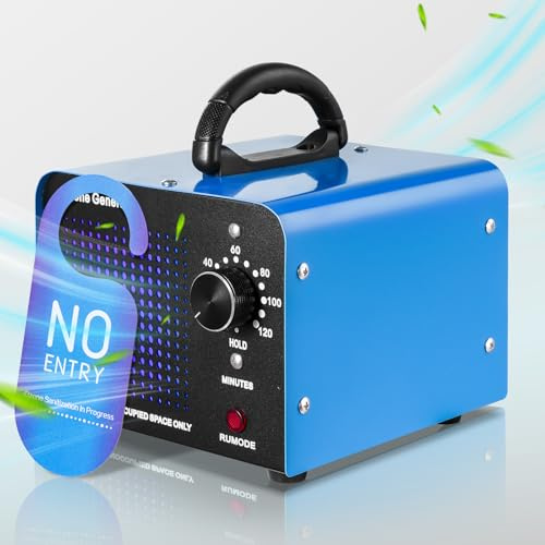 Ozongenerator,60,000mg/Std Ozongerät,Ozonisator Industrieller O3 Ozon Luftreiniger mit 120 Min Timer für 200㎡ Geruchskiller,Tragbar O3 Ozon-Luftreiniger Ozongerät für Auto Haustiergerüche