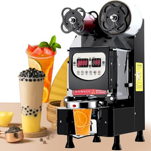YYLHJW 350W Machine de scellage à thé à thé Automatique 650-800 Tasses/h pour Le Lait de café à thé Smoothies Sealineratomatic Machine d'étanchéité