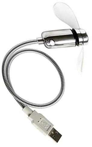 UKCOCO 1pièce Ventilateur Usb Flexible Avec Affichage Éclairant De Heure Mini Ventilateur Gooseneck Pour Ordinateur Portable Et Dispositifs Usb