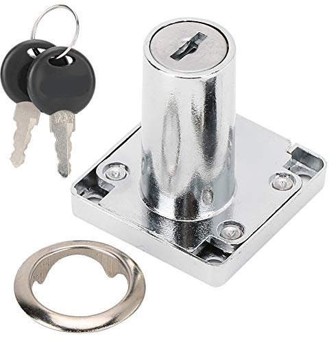 MUNEFE Drawer Lock with Keys, Zinc Alloy Office Desk Drawer Locks, Office Furniture Drawer Lock for Drawer Cabinet Wardrobe
