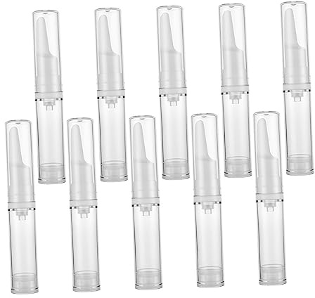 OATIPHO Lot De 10 Flacons Distributeurs Airless 5 Ml En Plastique Pour Sérum Yeux Rechargeables Voyage Et Maison