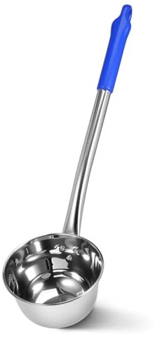 Cabilock Long Handle Stainless Steel Ladle Soup Spoon for Cooking Water Dipper Hanging Feature