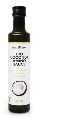 GymBeam Asiatische Küche Kokosnuss Amino Sauce – Bio-Qualität, Alternative zu Sojasauce, leicht salzig-pikanter Geschmack mit süß-saurem Unterton, gluten- und laktosefrei, vegan, 250 ml