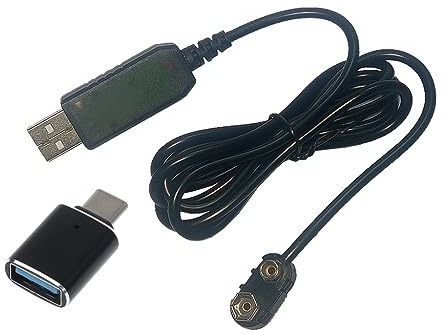 NIHENHAO Câble de Batterie 9V Convertisseur 5V à 9V avec Adaptateur en Plastique Noir