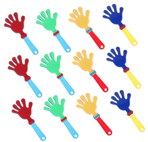 ABOOFAN Matracas De Mano De Plástico 12 Unidades Colores Aleatorios Juguete Para Aplausos Infantil Para Fiestas Infantiles