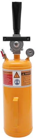 Professioneller Reifenfüller, 9 l, mit Glicerine-Manometer, Reifenfüll-Booster 8 Bar, Aufblashilfe, zum Aufpumpen von Reifen von Elektrofahrzeugen und Motorrädern (gelb)