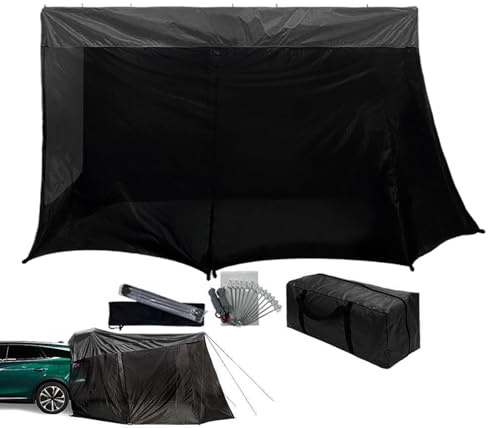 Campingzelt für Auto, wasserdicht, UV-Schutz, 320 x 198 x 195 cm, winddicht, für Fahrzeuge, Hintertür, Wandern, Reisen und Outdoor-Aktivitäten