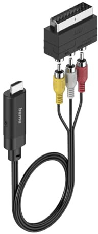 Hama AV-Konverter, Scart/Cinch auf HDMI, Video- und Audio-Konverter, ideal zur Digitalisierung Alter Geräte, verbessert Kompatibilität für TV, Receiver, DVD-Player, hochwertige Signalwandlung