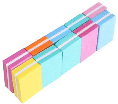 POPETPOP 10 Piezas de Esponja para Abrillantar Uñas de Eva, Bloque Pulidor y Conveniente para Uñas Naturales en Casa y Salón de Manicura Color Aleatorio