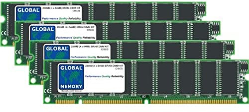 256MB (4 x 64MB) DRAM DIMM Memoria RAM Kit para Cisco 12000 Series ROUTERS GSR LÍNEA DE Tarjeta 4 Paquete (MEM-LC1-PKT-256)