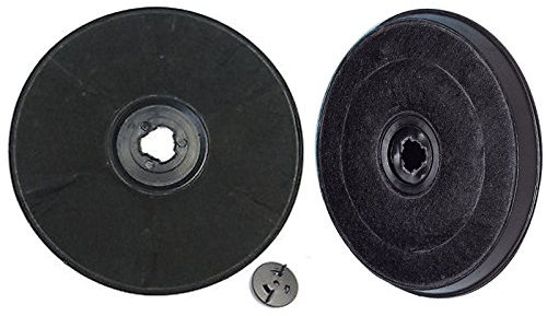 SPARES2GO EFF57 Type Carbon Charcoal Filters for Zanussi Cooker Hood/Extractor Vent (230 x 20 mm, Pack of 2)