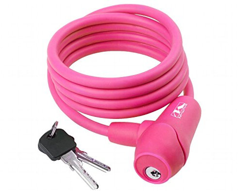Fahrrad Kabelschloss, 1500 mm, Ø 8 mm, Silikonüberzug, pink, S 8.15 S von M-WAVE