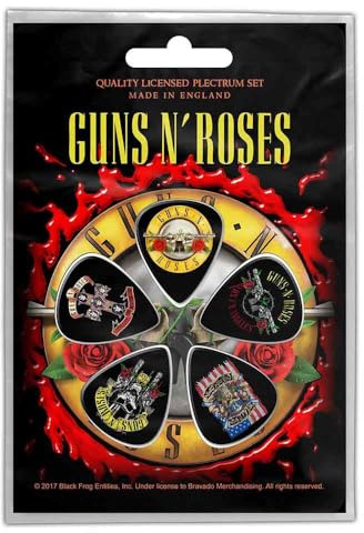 Guns N Roses Plectrum Pack Bullet Band Logo Nue offiziell 5 Pack Guitar Picks