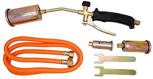 T&F Gasbrenner Unkrautvernichter Brenner Dachbrenner Regler Gas Fackel Brenner Schlauch Regler Dachdecker Klempner Unkraut Set Propan Butan