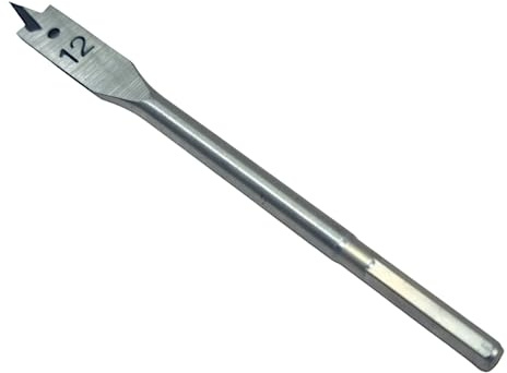 Flat Wood Drill Bit Carbon Steel Spade Paddle Bits for Woodworking, Nylon Storage Pouch Included (12mm - 152mm)