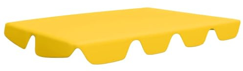 vidaXL Ersatzdach für Gartenschaukel Hollywoodschaukel Dach Dachbezug Schaukeldach Ersatz-Bezug Sonnendach Dachplane Gelb 188/168x145/110 cm