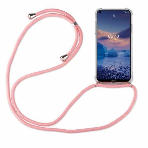 betterfon Hülle Kompatibel mit Nokia 5.4 | Handykette Smartphone Halskette Hülle mit Band | Handyhülle mit Kordel zum Umhängen Kompatibel für 5.4 | Rosa