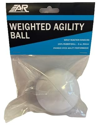 A&R Sports Field/Street Hockey Weighted Agility Ball, White, 5 OZ. / 63MM