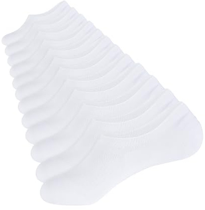 CLOSEMATE 6 Paia Fantasmini Uomo Donna Calzini Invisibili Estivi in Cotone Antiodore con Maglia Traspirante Antiscivolo con 3 Strisce in Silicone Calze Corte Basse Sportive
