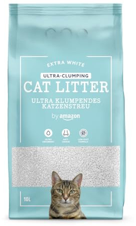 by Amazon weißes Ultra-Klumpstreu für Katzen 10L