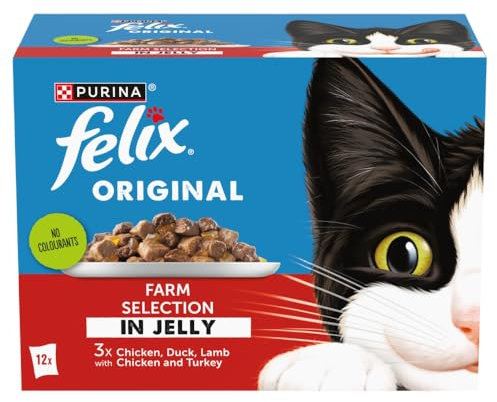 FELIX ORIGINAL Farm Favourites in Jelly Wet Cat Food 12x85g
