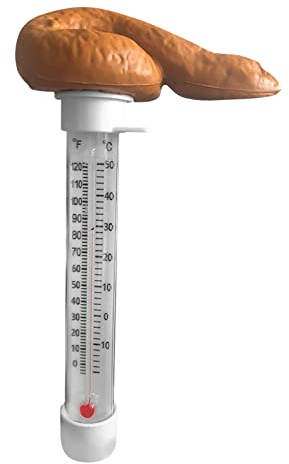 Lustig Schwimmendes Pool Thermometer | Poop-Förmiges Prank-Thermometer | Leicht Ablesbare Temperatur Für Außen- Und Innenpools, Spas