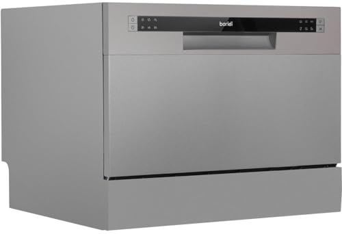 Silver Worktop Dishwasher - 6 Place Settings - Portable Tabletop Dish Washer