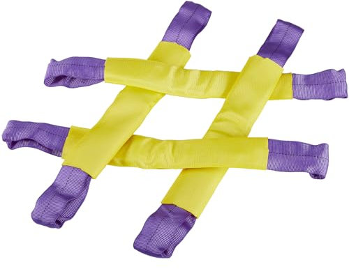 Pindex 4x 50cm Wheel Tie Down Straps for Transporter, Trailer Wheel Securing Link Straps, Tension 1T Breaking 6T