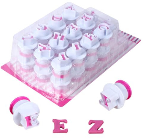 CIYODO 1set Tagliabiscotti Inossidabile Lettere Maiuscole Per Biscotti Fondant e Decorazioni Per Compleanni Feste e Occasioni Speciali