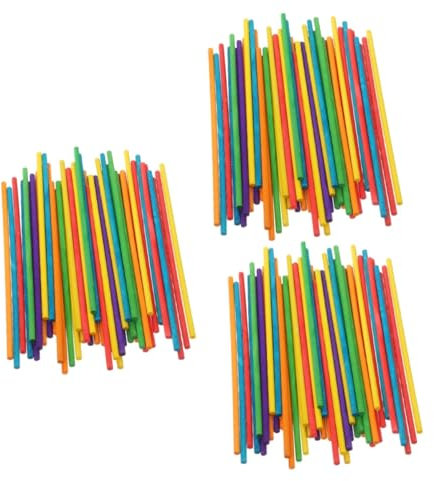 Toyvian 300stücke Bunte Holzstäbe Für Diy Bastelprojekte Kreative Rhythmusstäbe Für Musikinstrumente Und Handwerkskunst