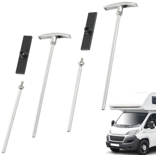 Poignée de valve de vidange de véhicule récréatif, poignée en T pour valve de vidange de camping-car, kit de poignée de valve d'égout en aluminium, kits de poignées de valve de vidange